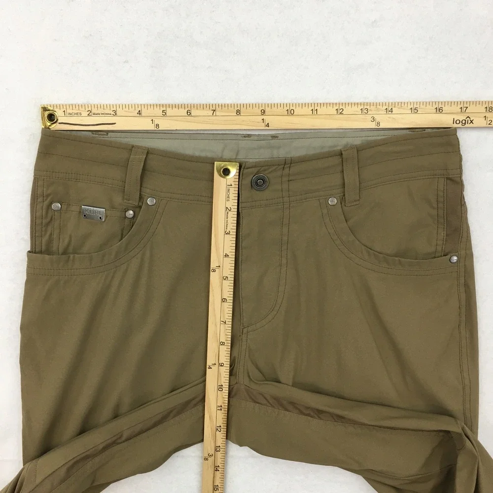 KUHL Renegade Aktion Pants Mens 32x32 Brown Outdoor Hiking Lightweight Trousers